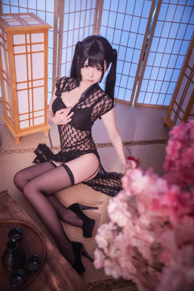 Coser面饼仙儿 NO.018 黑丝情趣旗袍 [21P-234MB]-美了么