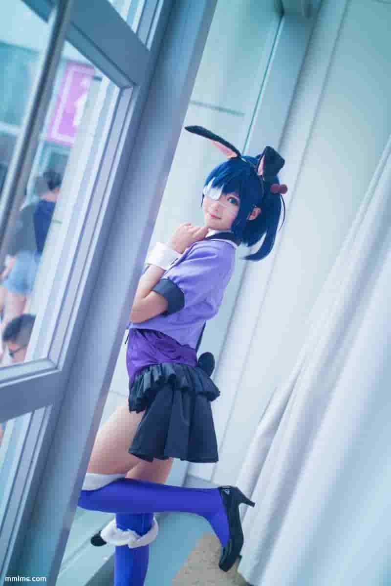 羽天Shine - NO.07 -中二病也要谈恋爱夏日COS场照会COS可爱小鸟游六花兔女郎 [14P9MB]