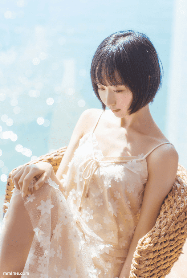 NO.53-木绵绵OwO - NO.53 暖冬的海 米色裙子 [22P-391MB]